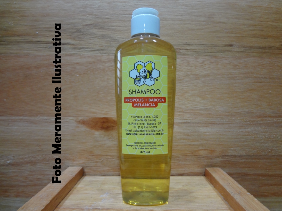 Novidade - Shampoo com Própolis e Babosa, aroma Melancia - 375ml.